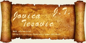 Jovica Tešović vizit kartica